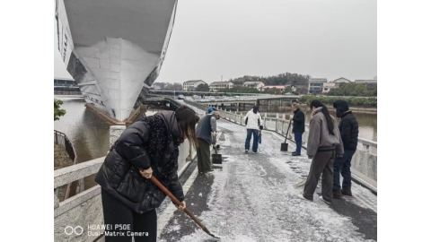 机关党总支组织开展“清冰雪、保安全”党员义务扫雪活动